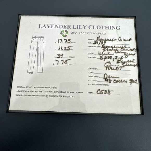 American Giant Men's 34/34 Roughneck Straight Stretch Canvas Pants Blue NWOT - Picture 12 of 12